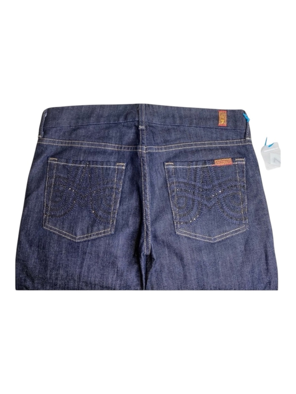 HTF: 7 Mankind® ㋛ Swirl Embroidered Crystal A Pocket Bootcut Denim Jeans ㋛ 29 30 - Picture 8 of 17